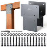 Wocepu 3 Pack Heavy Duty 8x8 (Actual 7.5x7.5) Stainless Steel Post Caps Tie Bracket , Fit Connecting Wood Gazebo, Deck Patio Pos