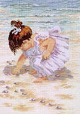 Janlynn Counted Cross Stitch Kit, Collecting Shells, 12 x 16