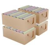 Kuber Industries Pack Of 4 Foldable Cloth Organizer For Storage With Steel Frame & Sturdy Handles | SpaceSaving Dress Organizer