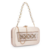 Adisa Beaded Formal Party Clutch With Gold Chain For Women And Girls (Cl108-Gol),Gold,,B0CYJ3G2PN
