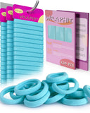 120pc Hair Ties No Damage Snag Free for Thick Hair, Seamless No Pull Elastic Ponytail Holders for Women Girls(Blue)
