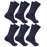 Pinkit MenS Formal Organic Cotton Socks (Pack Of 6 Pairs) (Colour Navy Blue)