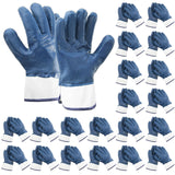 Teenyyou 20 Pair Oil Resistant Gloves for Men, Nitrile Heavyweight Fully Coated Work Gloves, Oil Hauler Chemical Resistant (Blue