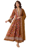 Libas Women'S Cotton Kurta Sets (99090O_Mustard_L)