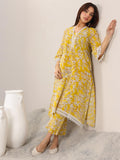 Libas Women'S Cotton Kurta Set (400430_Mustard_M)