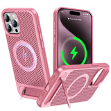 ZHOGTNEG for Magnetic Heat Dissipatio case for iPhone 15 Pro, for MagSafe, Coolingf Drop Protection, Adjustable Kickstand case, 