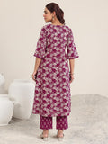 Libas Women'S Cotton Kurta Set (400506 Maroon S