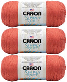 Caron Bulk Buy Simply Soft Yarn Solids (3Pack) Persimmon H970039754