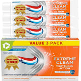 Extreme Aqua Clean, Whitening Action Fluoride Toothpaste, Fresh Mint Blast, 5.6 oz. (Pack of 3)
