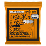 Ernie Ball Hybrid Slinky Classic Pure Nickel Electric Guitar Strings 3-Pack, 9-46 Gauge (P03252)