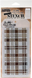 Stampers Anonymous THS097 Tim Holtz Layered Stencil 4.125X8.5Plaid
