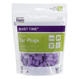 Flents Ear Plugs for Sleeping, Snoring, Loud Noise, Traveling, Concerts, Construction, & Studying, Made in the USA, NRR 33, Purp