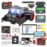 WhalesBot Rocky Coding & Remote Control Robot Kit for Kids 8-16, Modular/Scratch/Python/C Programming, Educational Engineering S