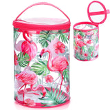 Beach Gifts Heavy Duty Clear Lotion Toiletry Bags for Travel Sunscreen Makeup Cosmetic Pouch Cylinder Bag Waterproof Portable Tr