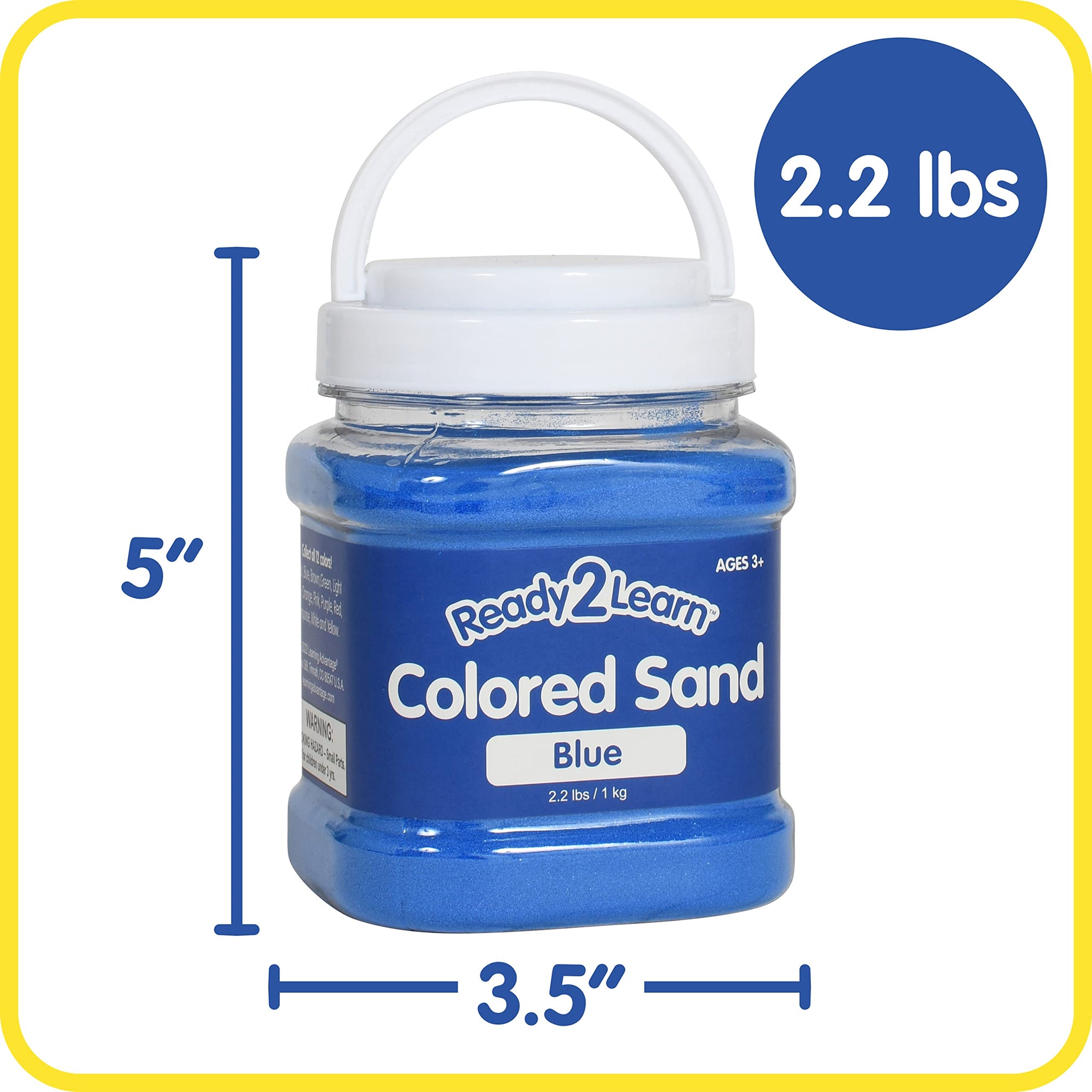 READY 2 LEARN Colored Sand - Blue - 2.2 lbs - Play Sand for Kids - Perfect for Wedding Unity Ceremonies, Crafts, Sensory Bins an