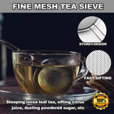 Anaeat Fine Mesh Strainers - Premium Stainless Steel Colander Sieve Sifters, with Durable Mesh and Sturdy Handle, Excellent for