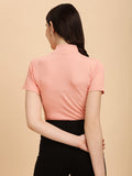 Wedani Women'S Casual Solid Top (Medium Pink),Pink,M,Polyester,Regular,