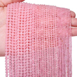 Songxi 90pcs 4mm Rose Quartz Natural Round Stone Beads for Jewelry Making, Smooth Loose Small Gemstone Beads for Bracelets Neckl