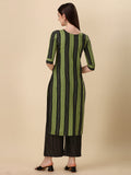 Wedani Women'S Cotton Round Neck Casual Wear Straight Kurta (Krt512) Green,Green,M,Cotton,A-Line,