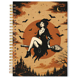 MOLYUB Witchy Halloween Witch Moon Notebook Journal 5.5x8.3