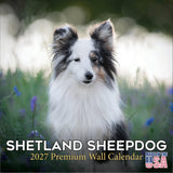 Shetland Sheepdog Calendar 2027 by MegaCalendars - Monthly Dog Breed Wall Calendar, Made in USA