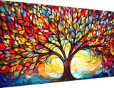 igoodom Large Diamond Painting, Large Tree of Life Diamond Art Kits for Adults, Full Drill Round Big Diamond Painting, DIY Gem A