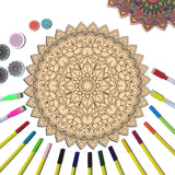 MFM TOYS DIY Mandala Wall Art Mandala Colouring Board 30x30CMS (Design 7)