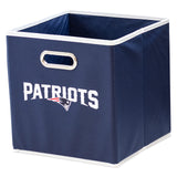 Franklin Sports NFL New England Patriots Collapsible Storage Bin NFL Folding Cube Storage Container Fits Bin Organizers Fa