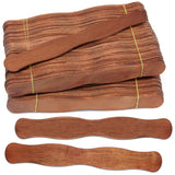 100 Sticks, Brown Color Wavy Craft Sticks for Fan Handles, Craft Supplies, Wedding Fans, DIY Auction Paddles, 8 Inch Jumbo Brown