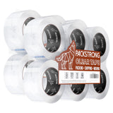 Packstrong Industrial Grade Clear Packing Tape 12 Rolls - Extra Long 110 Yards per Roll - 2 Wide x 2.7 mil Thick, Acrylic Adhesi