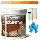 COATEZ Wood Stain, 16 Fl Oz Water Based Wood Stain and Sealer in One - No Top Coat Required, No Priming, Low Odor|Non-Toxic|Fast