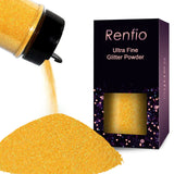 Renfio Iridescent Ultra Fine Glitter Powder Resin Supplies Glitters 1.94 Oz (55g) PET Flake Crafts Sequins 1/128 0.008 0.2mm Epo