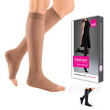 mediven sheer & soft for Women, 3040 mmHg Calf High Open Toe Compression Stockings, Natural, IIStandard