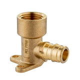 EFIELD Pex A Expansion Full Flow Brass Fitting 1/2x 1/2 Female NPT Drop-ear Elbow, ASTM F1960