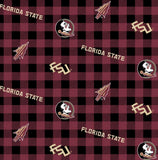 Florida State University Seminoles Fabric - Officially Licensed Florida State University Cotton Quilting Fabric by Sykel Enterpr