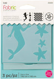 Fabric Creations Adhesive Mermaid Stencil, 3, Clear