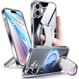 Shields Up for iPhone 17 Case with Stand, 17 Phone Case Clear with Ring Holder & Phone Grip [Compatible with MagSafe] Shockproof