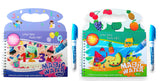 GLUN Water Magic Painting Book for Kids, Pack of 4 with Marker, 12 Unique Exploration Scenes, Portable Handle, Random Magical Th