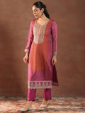 Libas Women'S Silk Blend Kurta Set (49507 Pink S
