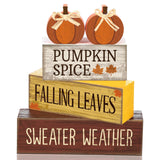 Lineshading 4 Pcs Thanksgiving Pumpkin Decor Fall Table Decoration Fall Tiered Tray Decor Thanksgiving Centerpiece Rustic Decora