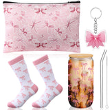 Boao 5 Pcs Dance Teacher Appreciation Gifts Ballet Gift for Women Yoga Lovers Sets with Cosmetic Bag Glass Cup Socks Dance Appre