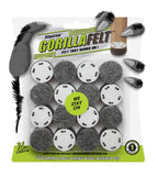 GorillaFelt Chair Leg Floor Protectors/Felt Glides (Set of 16) TapOn Felt Furniture Pads Guaranteed to Stay On, 1 Inch Round Sl