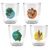 Tervis Vintage Florida Collection Made in USA Double Walled Insulated Tumbler Travel Cup Keeps Drinks Cold & Hot, 12oz - 4pk, As