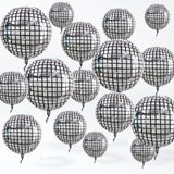 TONIFUL 16Pcs Large Disco 4D Giant Round Foil Balloon 4D Mirror Metallic Mylar Sephere Balloons for Christmas New Year Birthday 