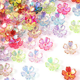 CustomyLife 100pcs Cherry Blossom Beads, 5-Petal Acrylic Flower Beads, Mini Spacer Charms for Hair Accessories Bracelets Earring