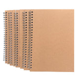 Zloehesigma 12 Pack A5 Bulk Spiral Notebooks with Kraft Cover, 8.3 x 5.8 Inch 100 Pages Hardcover Spiral Lined Notebook Journal,