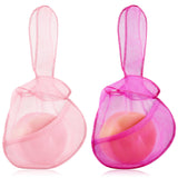 Nuanchu 2 Pcs Shampoo Bar Holder Bag Soap Saver Bag Beauty Shampoo Conditioner Bar Pouch Rabbit Shape Travel Soap Holder Loofah 