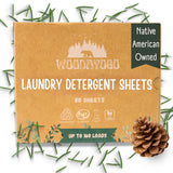 Woodayogo Laundry Detergent Sheets - Eco Friendly Hypoallergenic Laundry Detergent for Sensitive Skin, Natural Plant-Based Smell