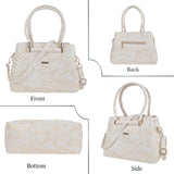 Adisa V-Quilt Shoulder Bag For Women And Girls With Sling Belt (Ad4072-Cre) Off White,Off White,,B0DF487YK9