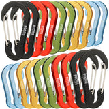 Booms Fishing 20Pack Carabiner Clips: Multi-use 2in Small Carabiner Clip - Mini Keychain Caribeaner Clip for Keys, Camping, Hiki